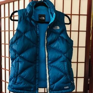 Small North Face Aconcagua 550 full power down vest blue